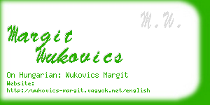 margit wukovics business card